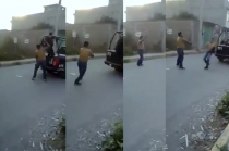 #Video: Borracho desarma a policía de Ecatepec y dispara en plena calle
