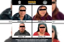 Nayeli “N”, Rebeca “N”, Rogelio “N” e Ismael “N” fueron detenidos por su posible participación en un caso de feminicidio en grado de tentativa en Huixquilucan.