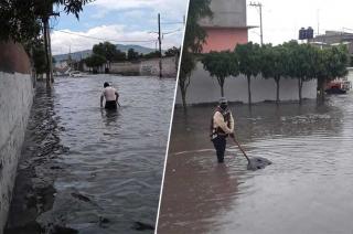 #Video: Caos por inundaciones en Los Reyes La Paz; cierran estación del Metro