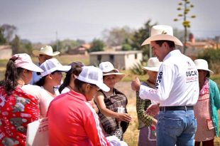 Oscar Sánchez García, candidato del Partido Revolucionario Institucional a la Presidencia Municipal de Almoloya de Juárez