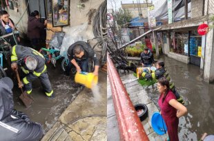 Personal municipal realiza maniobras de desazolve y atención de encharcamientos en distintos puntos de Toluca.