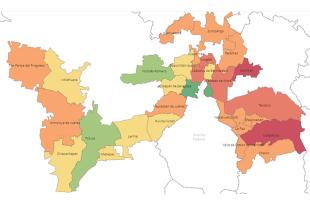 Mapa del Ranking CIMTRA Edoméx 2021