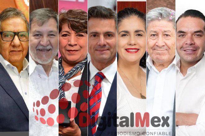 Higinio Martínez, Gerardo Fernández, Delfina Gómez, Enrique Peña, Sinaí Lugo, Sergio Luna, Kalid Mohamed