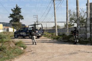 Zona acordonada a espaldas del parque industrial, en San Miguel Totoltepec.