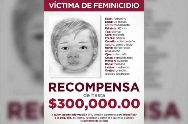 Ofrece FGJEM recompensa de hasta 300 mil pesos a quien aporte datos de menor muerta en #Neza