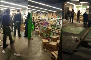 #Video #Edomex: Más de 50 personas saquean Bodega Aurrerá Exprés