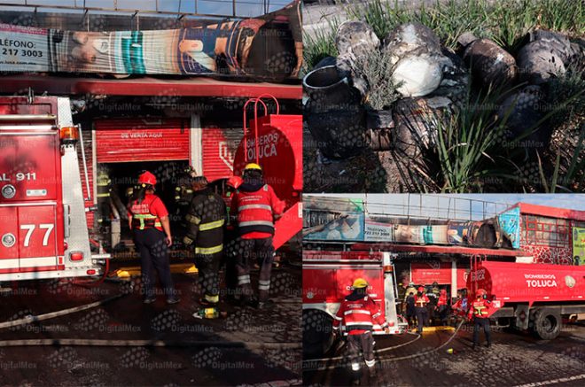 Video: Incendio moviliza a Bomberos en inmediaciones de la Terminal de Toluca