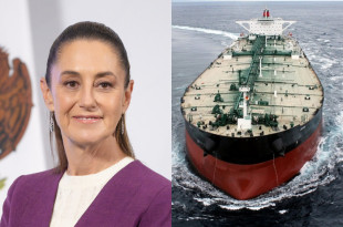 La presidenta Claudia Sheinbaum durante una conferencia de prensa en la Ciudad de México