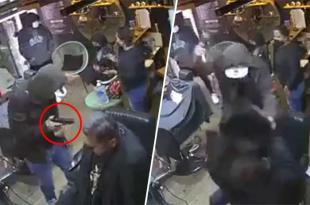 #Video: Violento asalto a mano armada en barbería de Toluca
