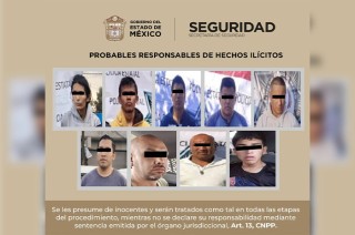 Policías de la SSEM detuvieron en diferentes acciones a nueve individuos, al parecer relacionadas con ilícitos en agravio a varios establecimientos de una cadena comercial.