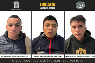 Brandon Rocha Delgadillo, Óscar Aldahir Luna Martínez e Irán Mateo Delgadillo Estrada, fueron ingresados al Centro Penitenciario y de Reinserción Social de la demarcación.