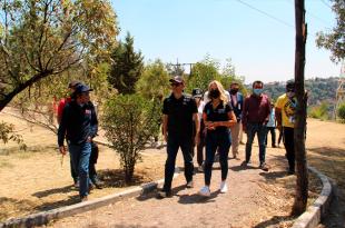 Autoridades realizaron un recorrido por los parques Central y Antequera del fraccionamiento La Herradura.