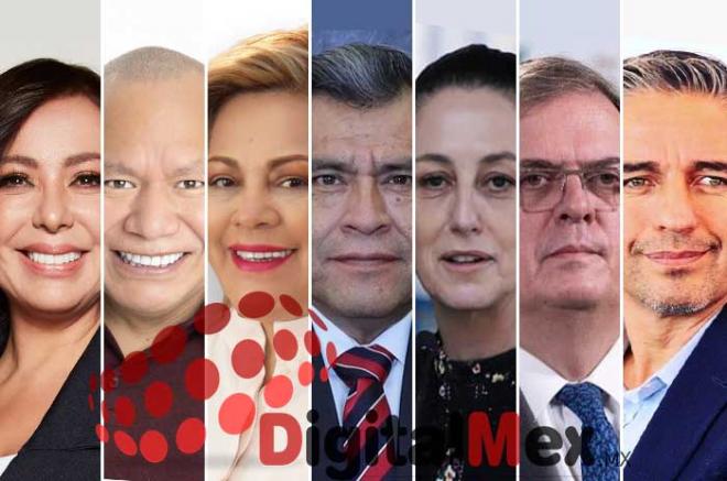 Patricia Durán, Raciel Pérez, Ruth Olvera, Ricardo Núñez, Claudia Sheinbaum, Marcelo Ebrard, Ignacio Beltrán.