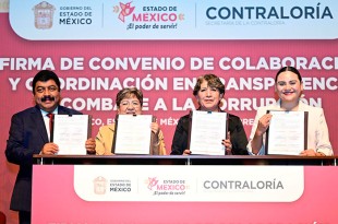 #Video: Delfina Gómez firma convenio inédito anticorrupción con los 125 municipios del #Edoméx