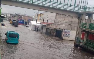 Por las lluvias, permanecen cerradas las estaciones del Mexibús en el tramo Central de Abastos-Ojo de Agua, pero se habilitó el servicio de manera directa entre ambos puntos, por la autopista