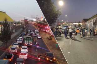La protesta generó caos vehicular y filas kilométricas desde el metro Plaza Aragón