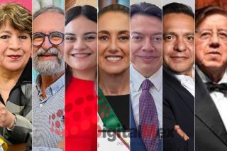 Delfina Gómez, Pedro Moctezuma, Mayté Moreno, Claudia Sheinbaum, Mario Delgado, Ricardo Moreno, Víctor Urbán