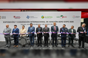 La inauguración de la Aero Expo 2026 estuvo encabezada por el secretario general de Gobierno del Estado de México, Horacio Duarte Olivares, en representación de la gobernadora Delfina Gómez.