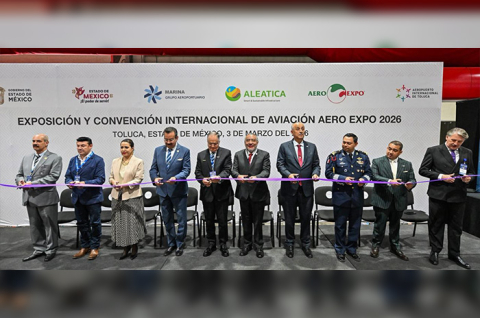 La inauguración de la Aero Expo 2026 estuvo encabezada por el secretario general de Gobierno del Estado de México, Horacio Duarte Olivares, en representación de la gobernadora Delfina Gómez.
