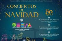 El primero de los conciertos se realizará hoy, viernes 17 de diciembre a las 19:30 horas, en el Centro de Convenciones Edoméx