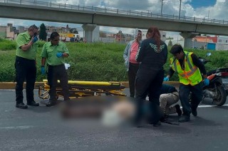 La circulación se vio afectada por algunos minutos hasta que el motociclista fue trasladado a un hospital