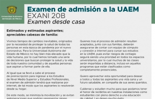 Examen de admisión para nivel Medio Superior y Estudios Profesionales será por internet: rector