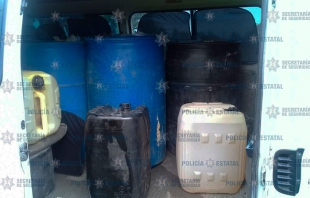 Recupera Secretaría de Seguridad casi 900 litros de gasolina en Teotihuacán