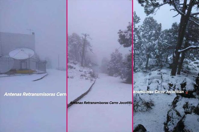 La nieve alcanzó los 45 centímetros de grosor y hay presencia hasta el poblado de Raíces