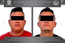 Les fueron asegurados envoltorios con hierba verde con las características de la marihuana.