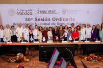 Delfina Gómez se presenta a la 50 Sesión Ordinaria del Consejo Nacional de Seguridad Pública