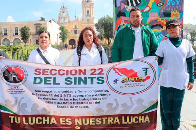 El sindicato también pidió transparencia en los procesos de basificación y la creación de nuevas plazas para fortalecer la atención médica en municipios del Valle de Toluca.