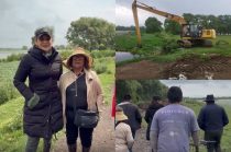 Erika Olea supervisó trabajos preventivos ante la temporada de lluvias.