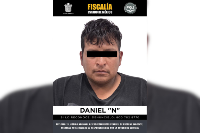 Daniel “N”, presunto responsable del feminicidio de A.K.N.T.