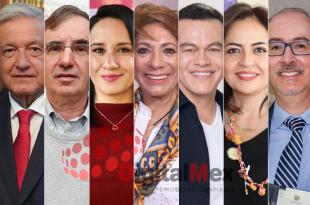 AMLO, José Woldenberg, Michelle Núñez, Tere Ochoa, Juan Zepeda, Ana Lilia Herrera, Carlos Eduardo Barrera.
