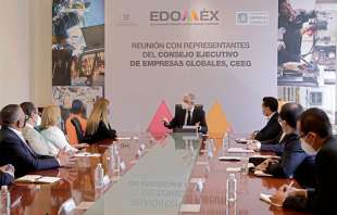 Sostiene encuentro mandatario estatal con representantes del Consejo Ejecutivo de Empresas Globales