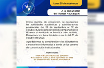 En los comunicados emitidos por las direcciones de cada plantel se subrayó que la medida es preventiva y busca salvaguardar la integridad de la comunidad universitaria. 