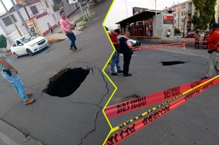 En la avenida Primero de Mayo de Ecatepec apareció un segundo socavón.