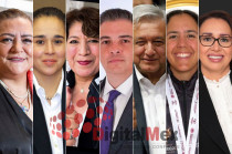 Guadalupe Taddei, Amalia Pulido, Delfina Gómez, Fernando Díaz, AMLO, Cristina Iglesias Pérez, Azucena Cisneros 