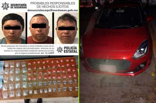 Se decomisó un automotor y un aproximado de 80 bolsas de plástico que en su interior contenían una sustancia similar a la droga &quot;cristal&quot;.