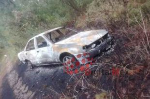 Encuentran cuerpo y auto calcinados en Amanalco