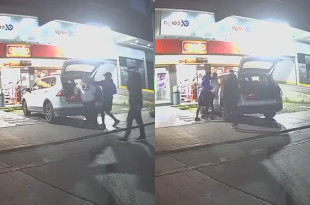 Cámaras de seguridad registraron el momento del robo de la camioneta