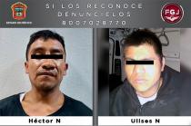 Ambos sujetos fueron detenidos por estos hechos, por lo que fueron ingresados al Centro Penitenciario y de Reinserción Social de Almoloya de Juárez