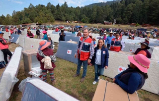 Cruz Roja Mexicana lleva ayuda a sierras de Temascaltepec y Valle de Bravo