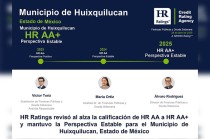 Con esta nueva evaluación, el Gobierno de Huixquilucan suma diez años consecutivos con un aumento de su calificación crediticia -cuatro, durante la administración de Romina Contreras Carrasco