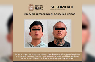 Durante patrullajes preventivos en calle Encanto, policías estatales detuvieron a Miguel “N” y Jesai “N”, de 20 años, por delitos contra la salud.