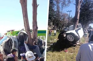 En el lugar una camioneta blanca quedó impactada a un árbol y también estuvo involucrado un Golf color rojo.