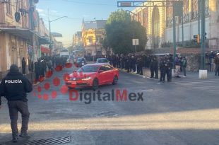 Realiza el gobierno municipal de Toluca un operativo policial en las calles principales del Centro Histórico.
