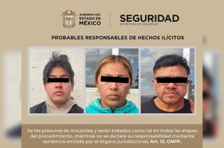 Julio “N” Diego “N” y Consuelo “N”, así como un menor de 17 años, junto con los tres vehículos, fueron puestos a disposición de la autoridad correspondiente. 