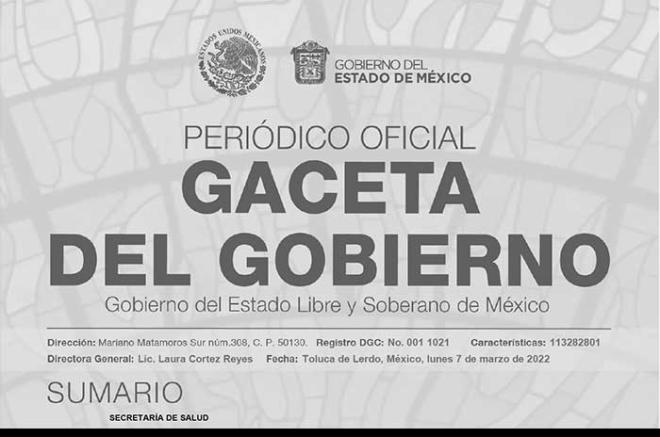 Gaceta del Gobierno del Estado de México