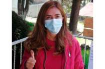 Melissa Vargas votó en la colonia Electricistas